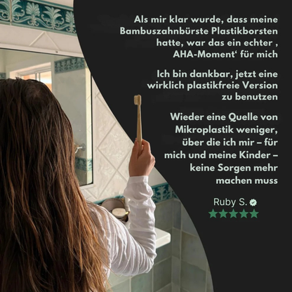 Wild & Rein™ -  Zahnbürste aus Wildschweinborsten (4er-Pack)