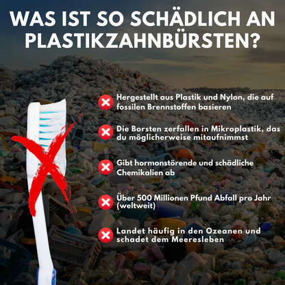 Wild & Rein™ -  Zahnbürste aus Wildschweinborsten (4er-Pack)